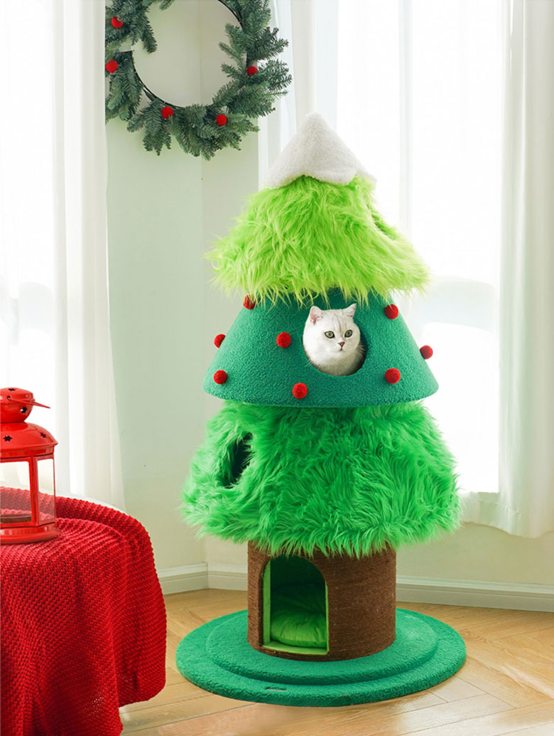 ZezeLife Christmas Tree Cat Tower, view 6