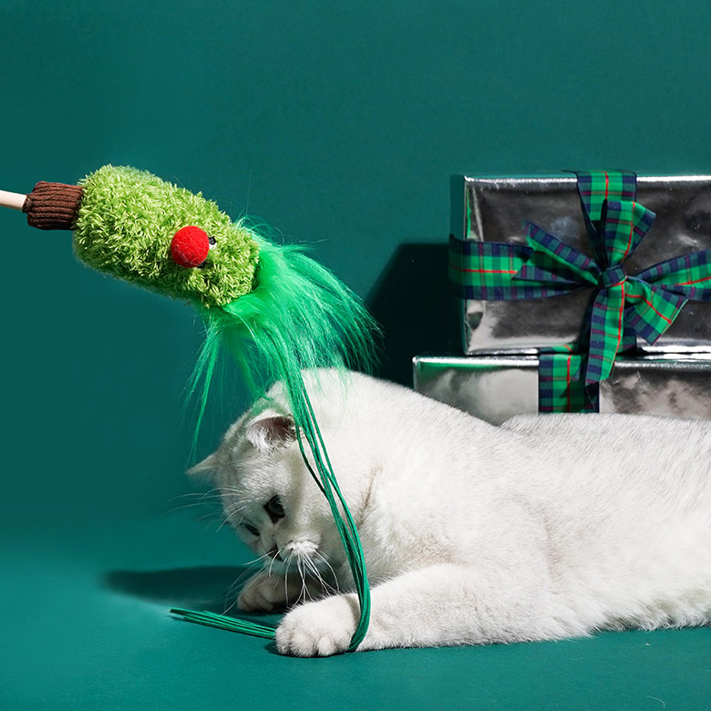 ZezeLife Christmas Tree Elf Cat Teaser, view 5