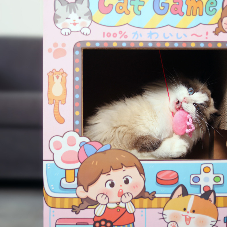 ZezeLife Claw Machine Cardboard Cat Scratcher, view 3