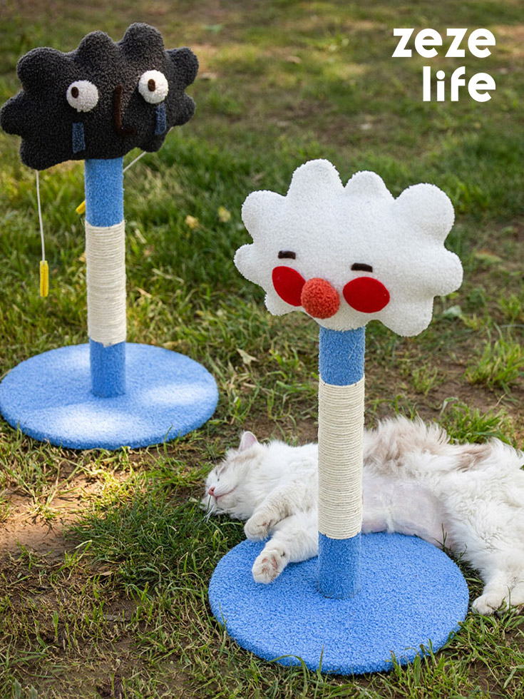 ZezeLife Cute Cloud Cat Scratching Posts, view 2