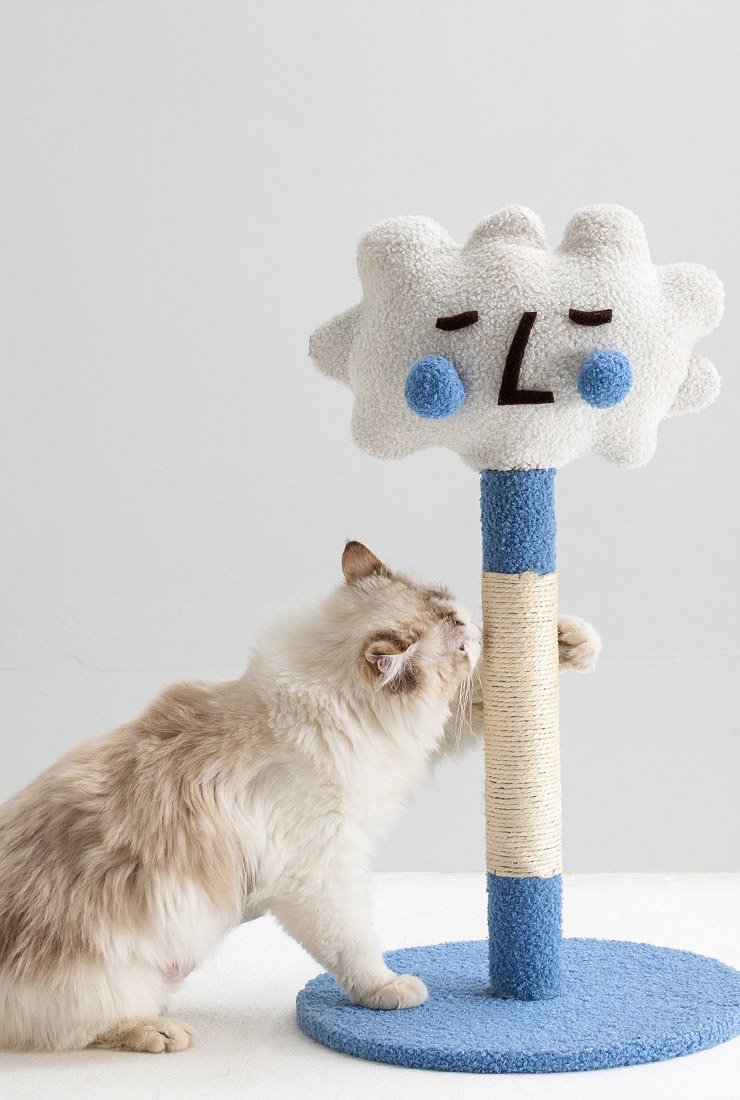 ZezeLife Cute Cloud Cat Scratching Posts, view 5