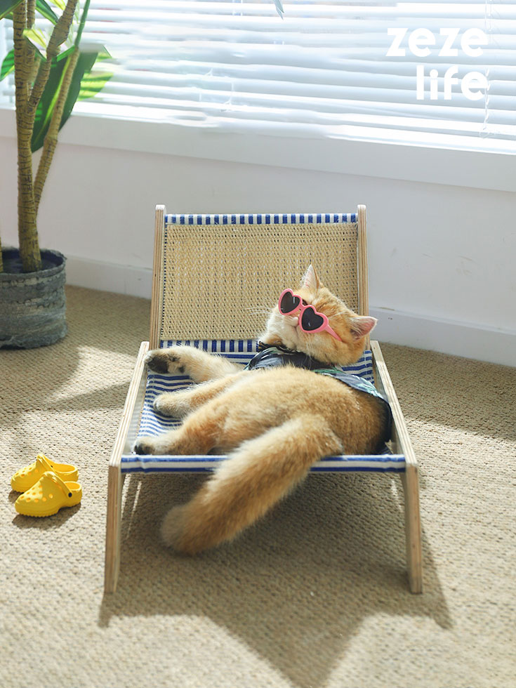 ZezeLife Coconut Tree Cat Scratching Post & Cat Recliner, view 2