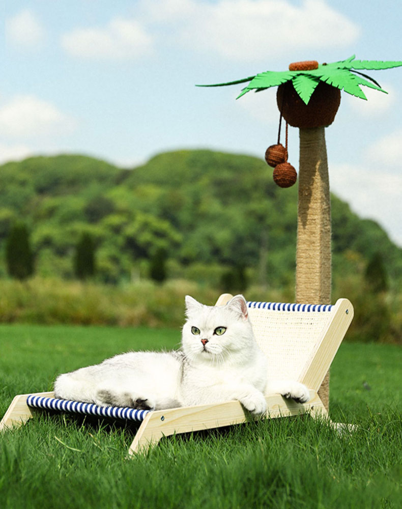 ZezeLife Coconut Tree Cat Scratching Post & Cat Recliner, view 3