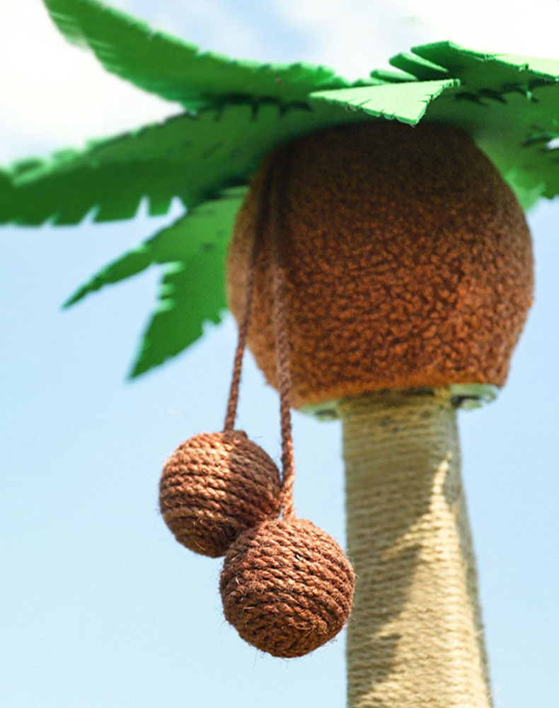 ZezeLife Coconut Tree Cat Scratching Post & Cat Recliner, view 5
