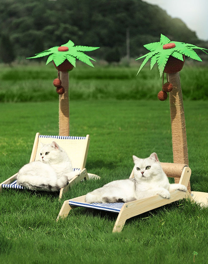 ZezeLife Coconut Tree Cat Scratching Post & Cat Recliner, view 6