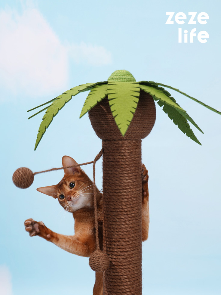 ZezeLife Coconut Palm Tree Cat Scratcher, view 2