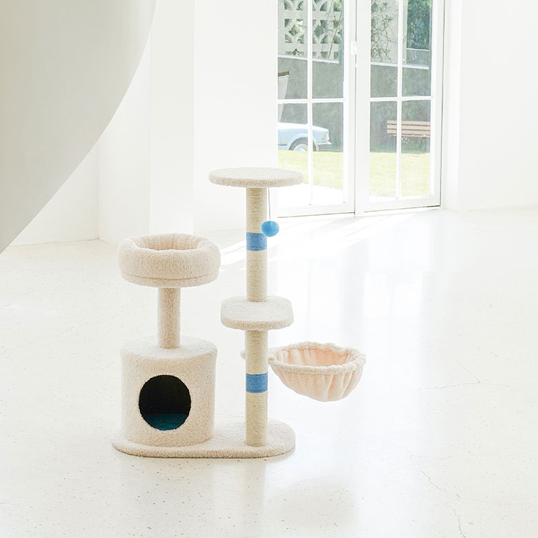 ZezeLife White Cream Style Cat Tree, view 3