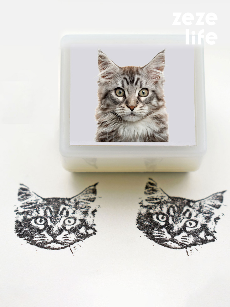ZezeLife Custom Pet Portrait Stamp, view 2