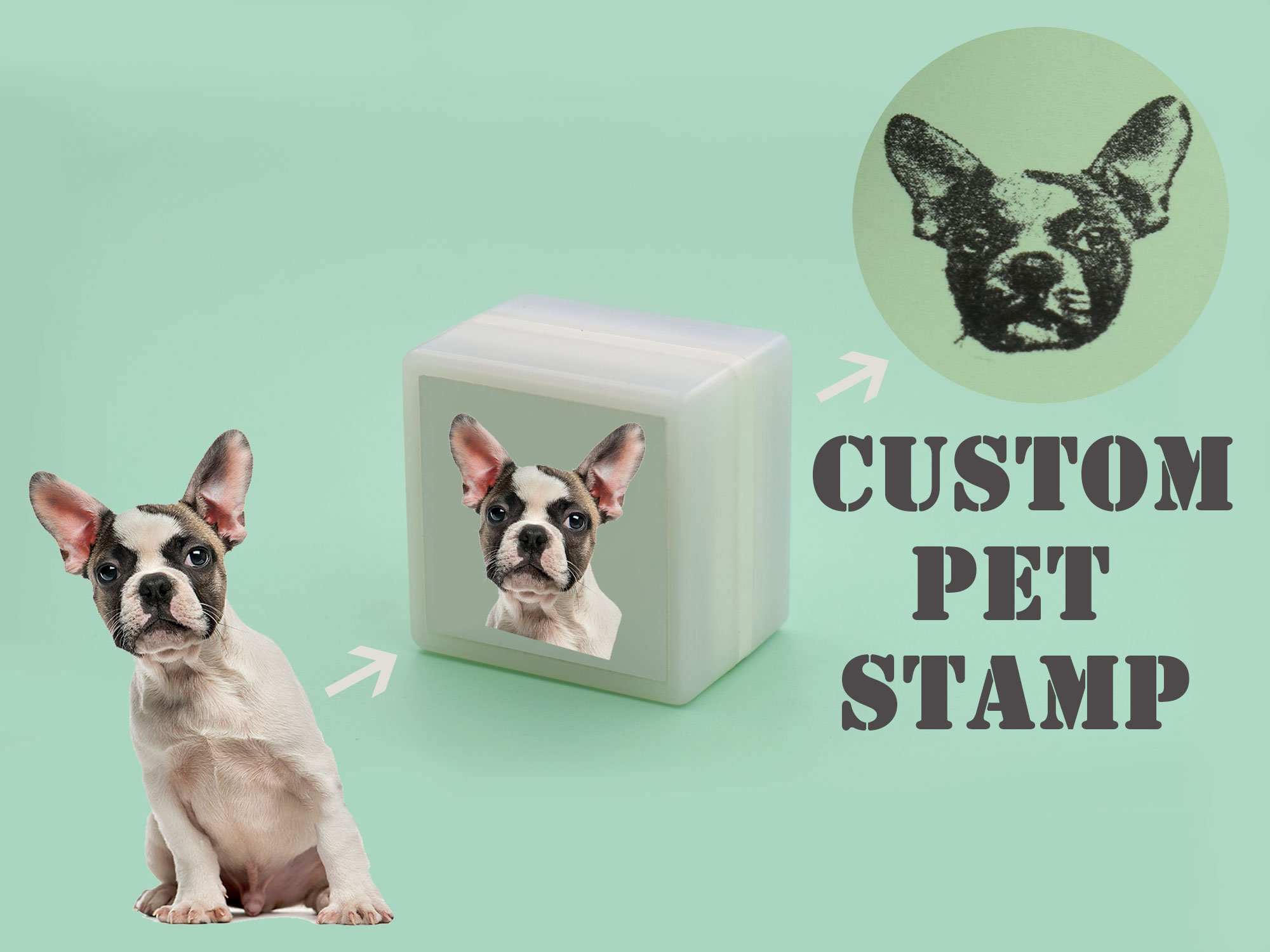 ZezeLife Custom Pet Portrait Stamp, view 4