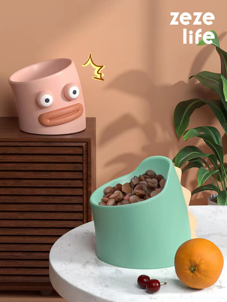 ZezeLife Dinosaur and Monster Elevated Cat Bowl