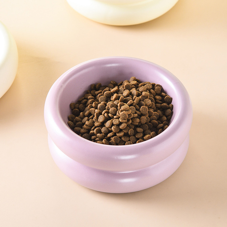 ZezeLife Donut Ceramic Cat Bowl, view 5