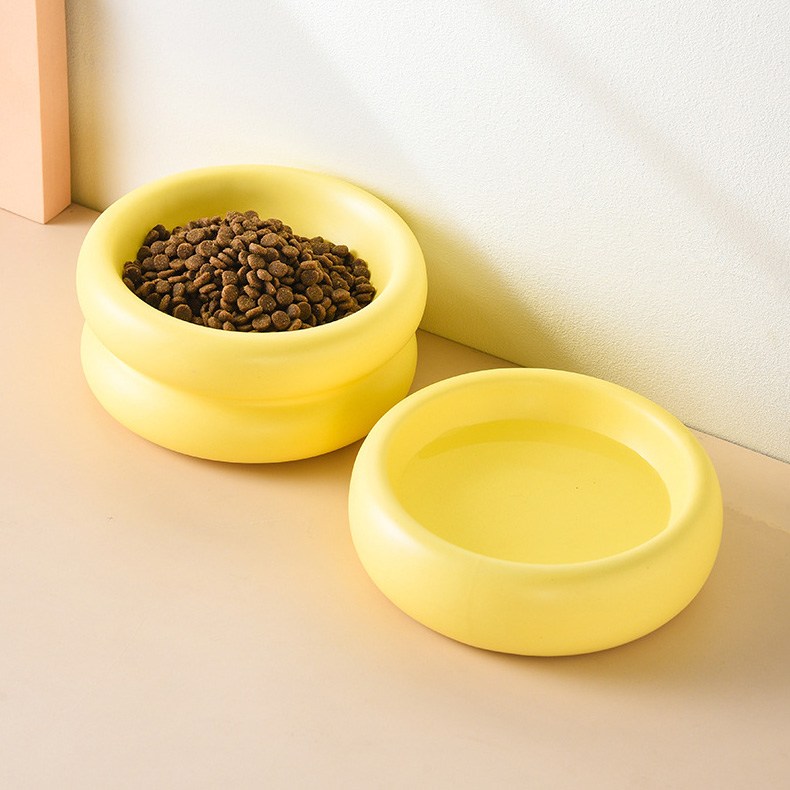 ZezeLife Donut Ceramic Cat Bowl, view 6