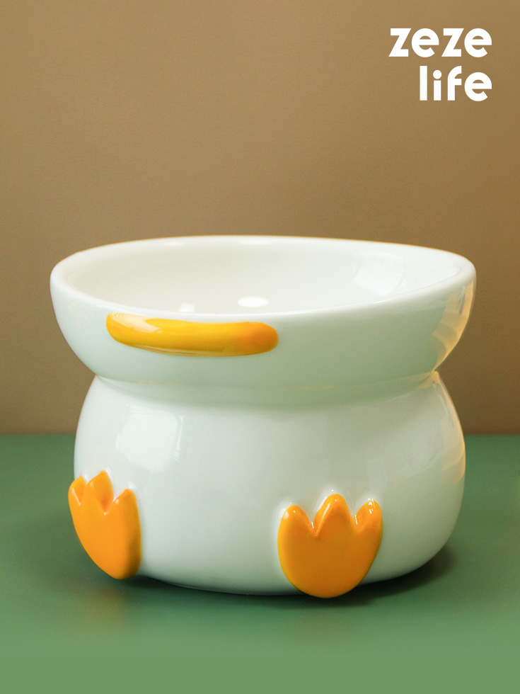 ZezeLife Duck Ceramic Cat Bowl, view 2