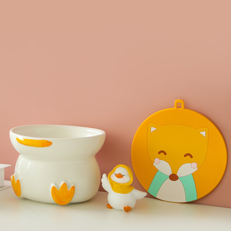 ZezeLife Duck Ceramic Cat Bowl, view 4