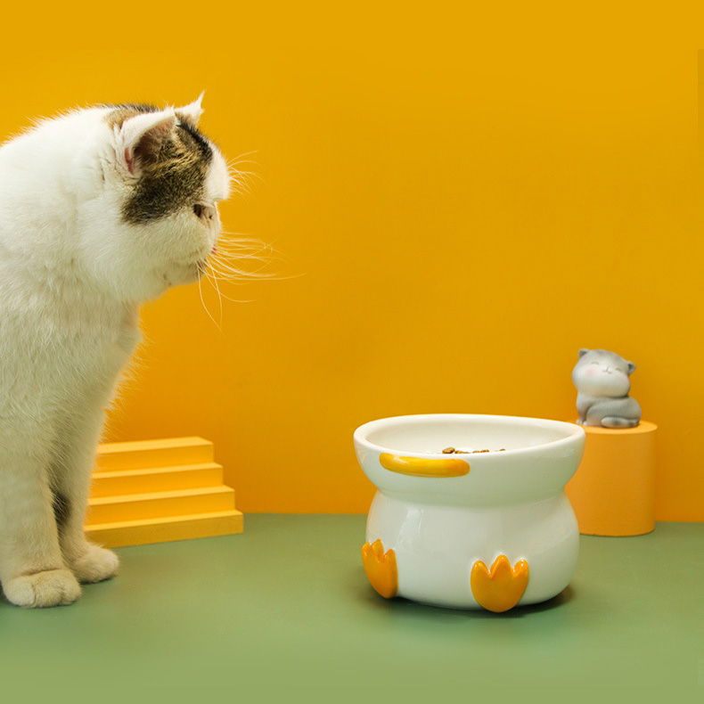 ZezeLife Duck Ceramic Cat Bowl, view 5