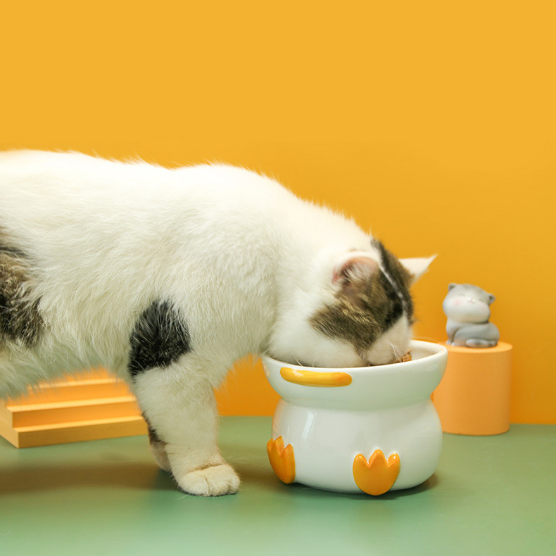 ZezeLife Duck Ceramic Cat Bowl, view 6