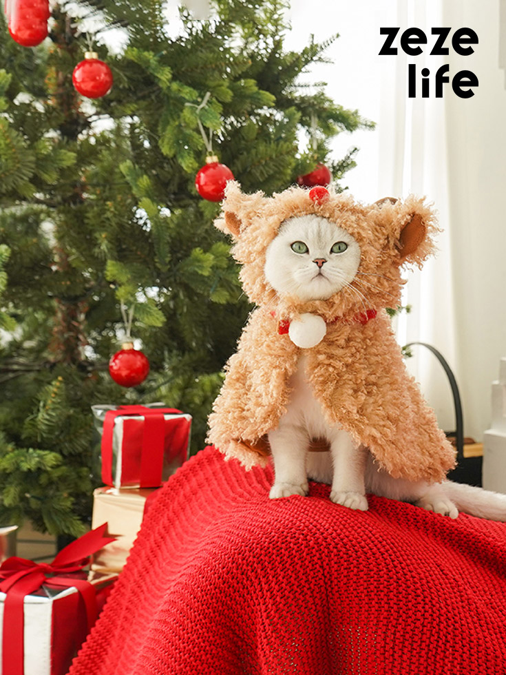 ZezeLife Elk Cape Cat Clothes