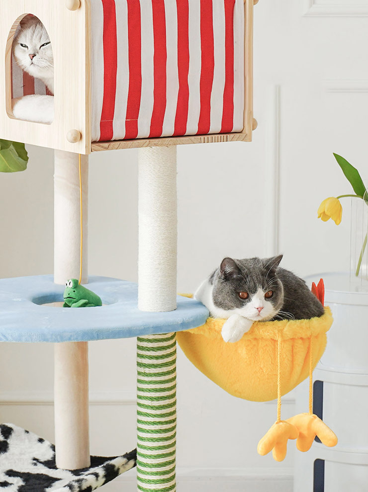 ZezeLife Farm Animal Cat Tree, view 3