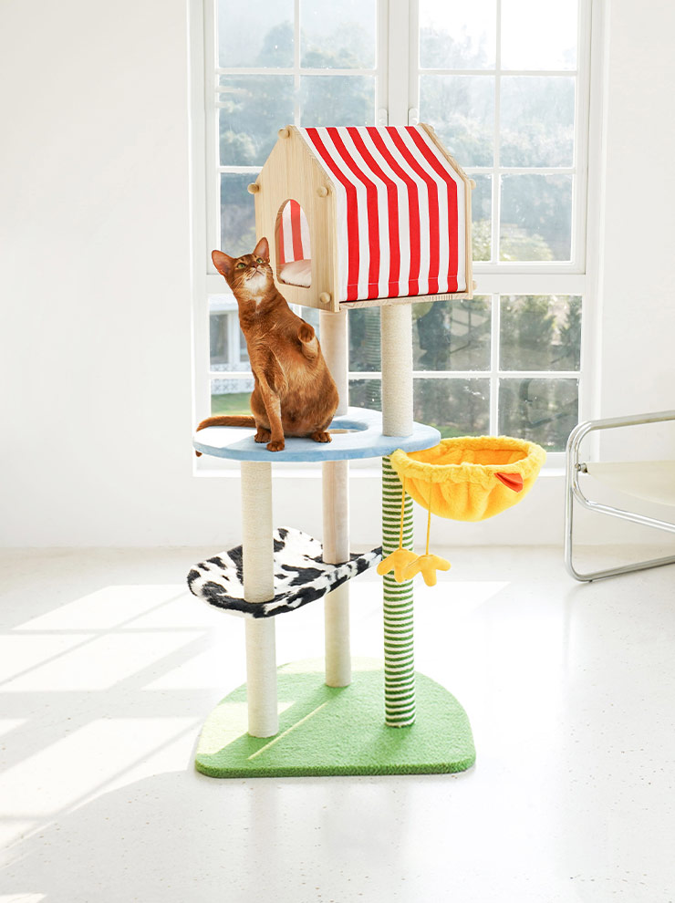 ZezeLife Farm Animal Cat Tree, view 4