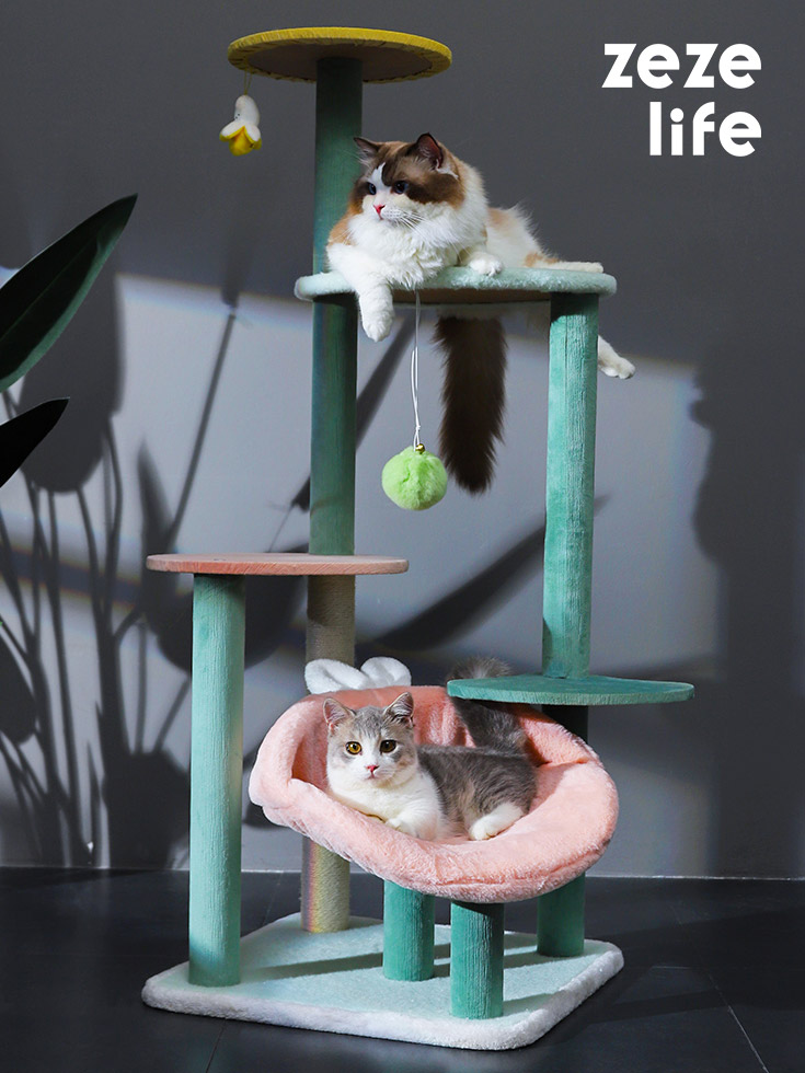ZezeLife Bunny Forest Cat Tree