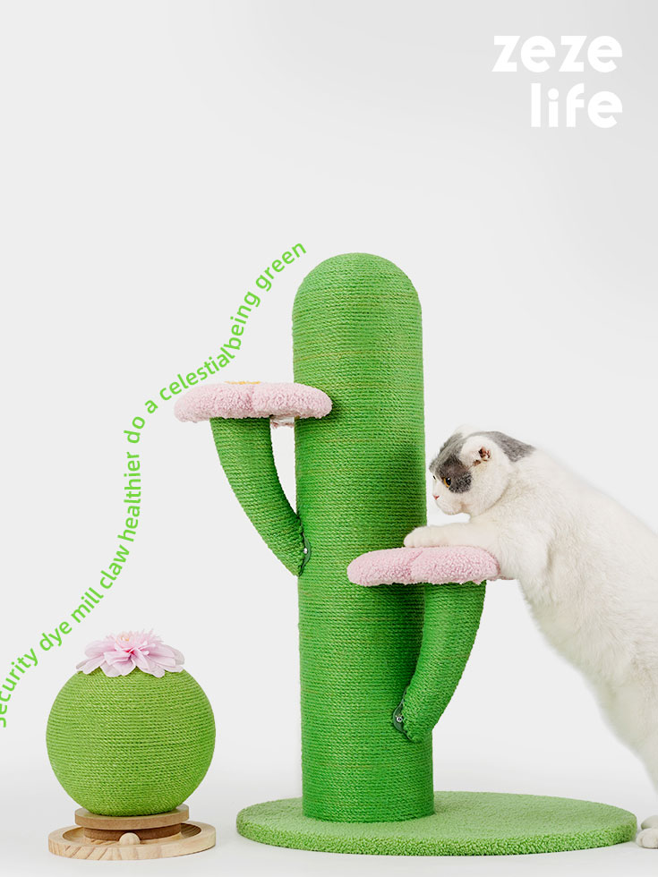 ZezeLife Flower and Cactus Cat Tree, view 2