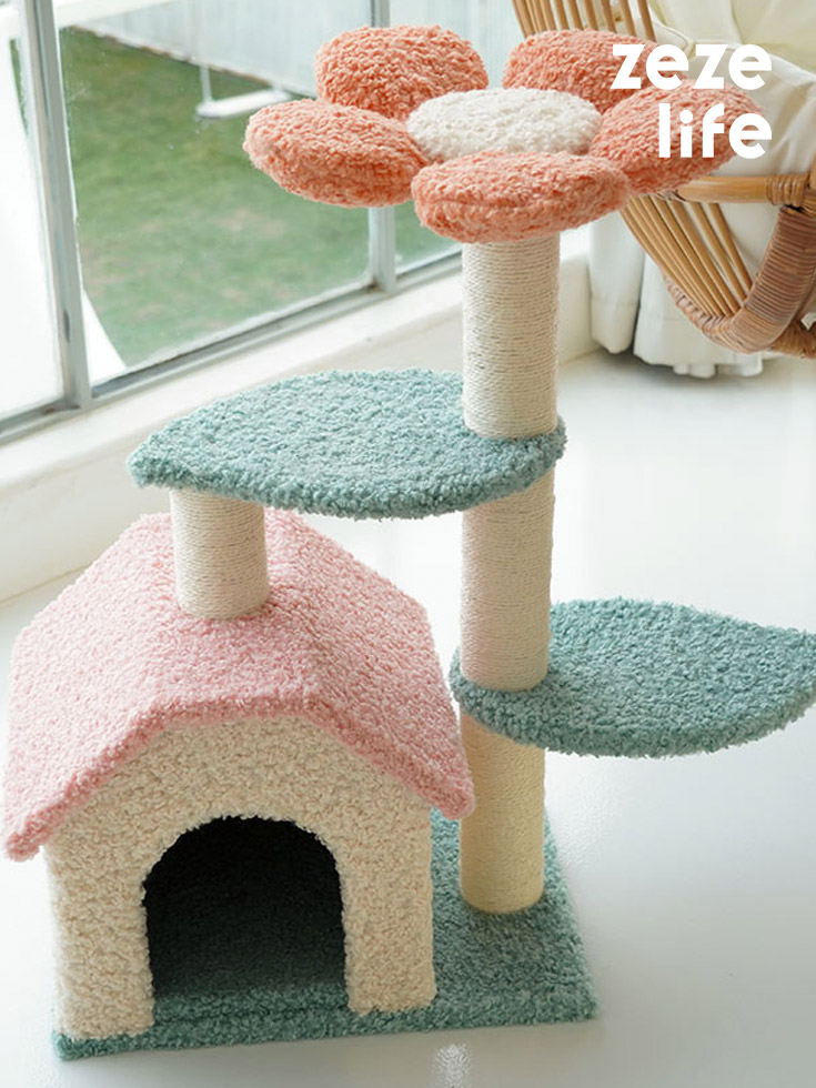 ZezeLife Flower House Cat Tree, view 2