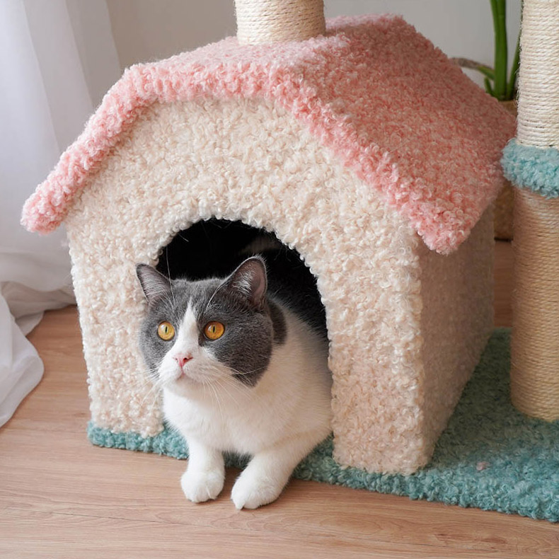 ZezeLife Flower House Cat Tree, view 4