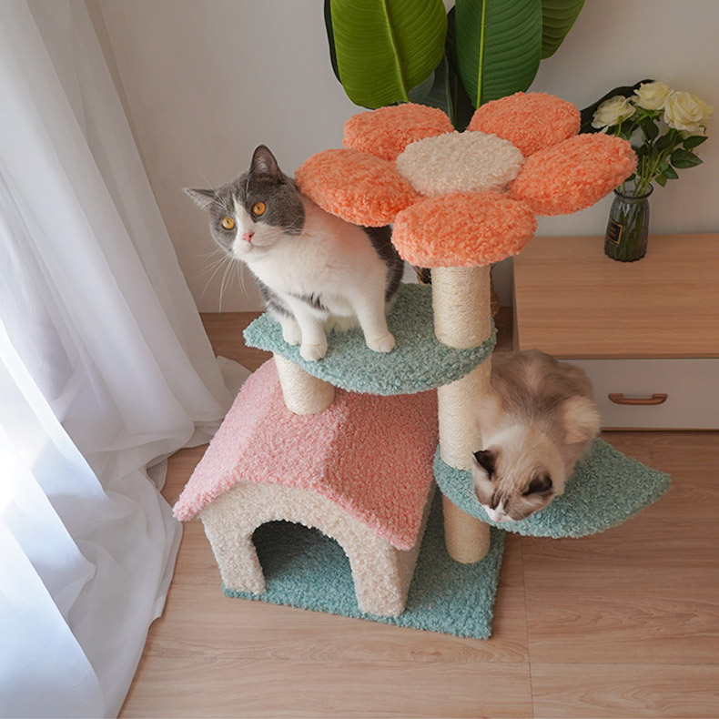 ZezeLife Flower House Cat Tree, view 6