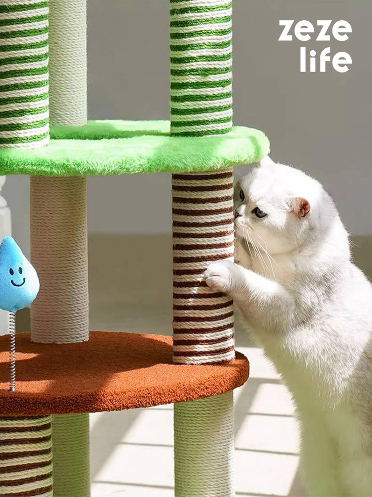 ZezeLife Flower-themed Amusement Park Cat Tree, view 5