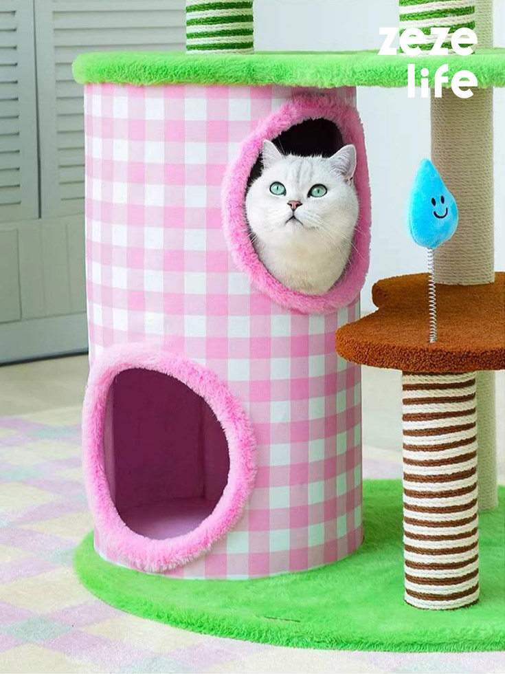 ZezeLife Flower-themed Amusement Park Cat Tree, view 6