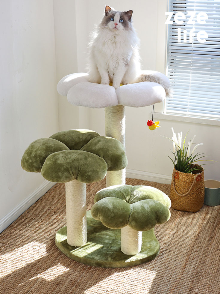 ZezeLife Four Leaf Clover Cat Tree