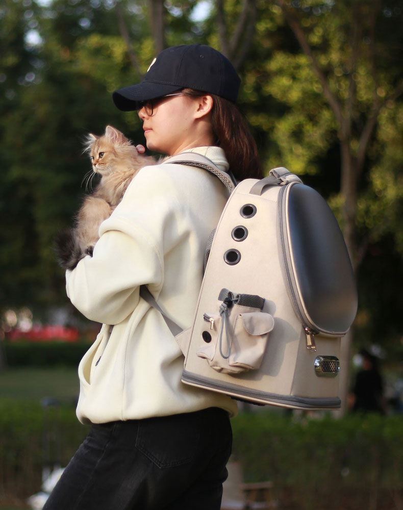 ZezeLife Frosted Semi-Transparent Cat Spaceship Backpack, view 5