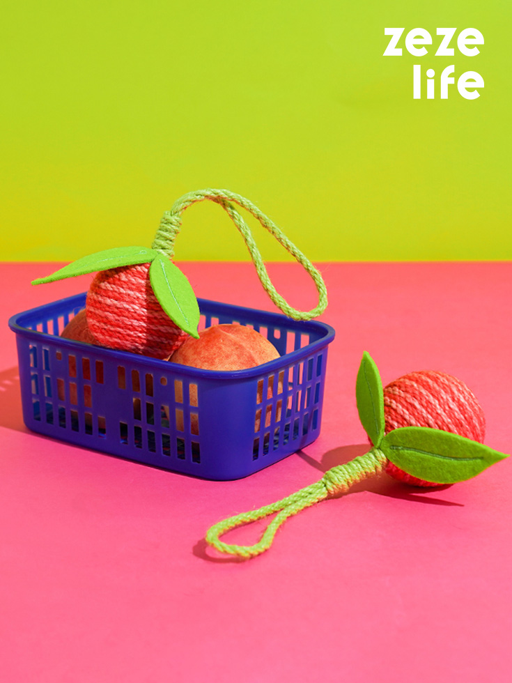 ZezeLife Fruit Series Sisal Rope Cat Toy, view 2