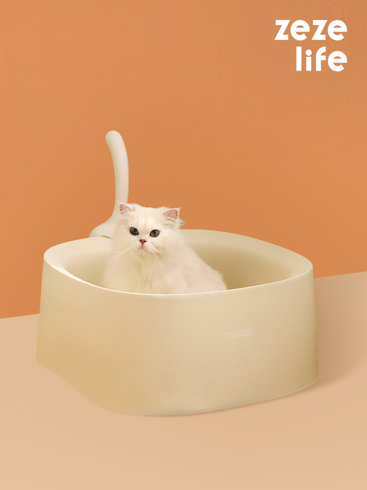 ZezeLife Fully Open Cat Litter Box