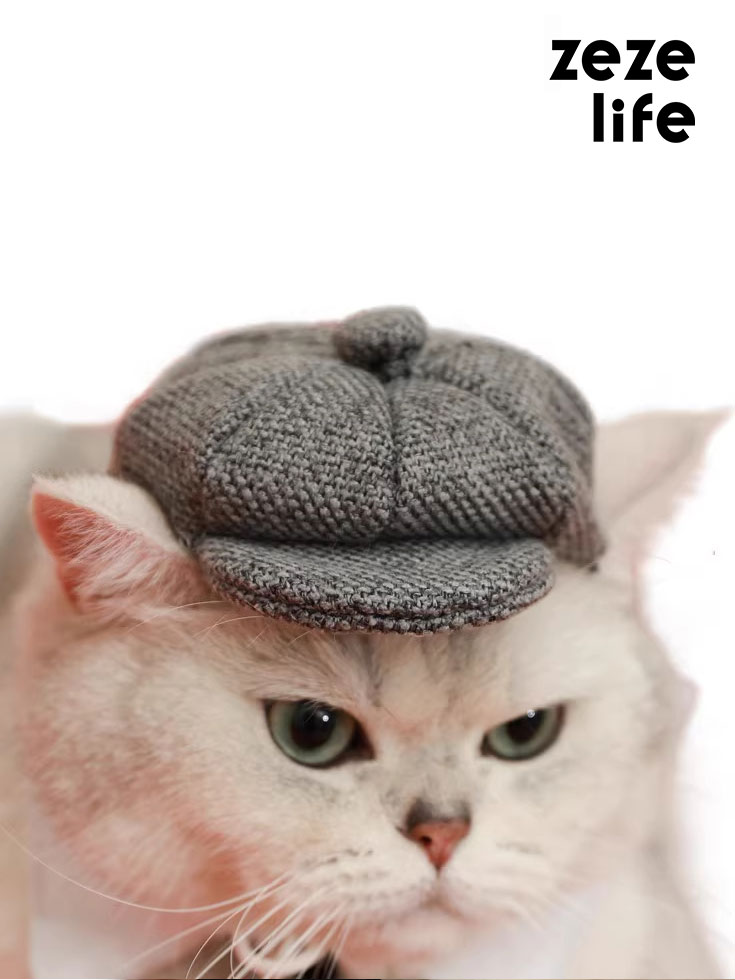 ZezeLife Gentleman Hat Cat Beret, view 2