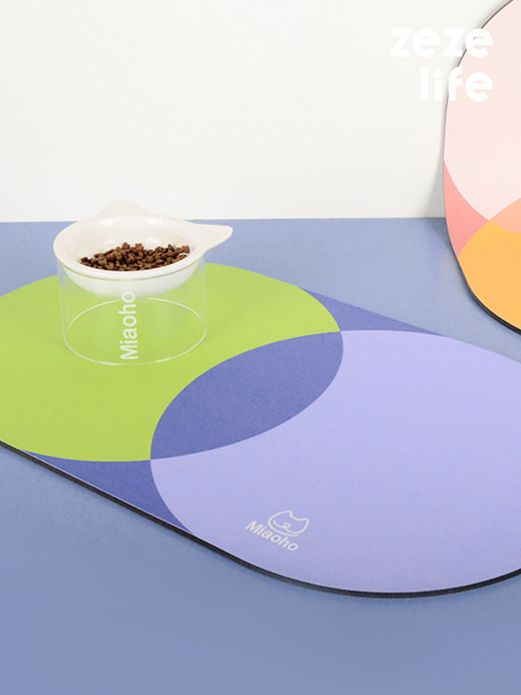 ZezeLife Geometry Cat Food Mat, view 2