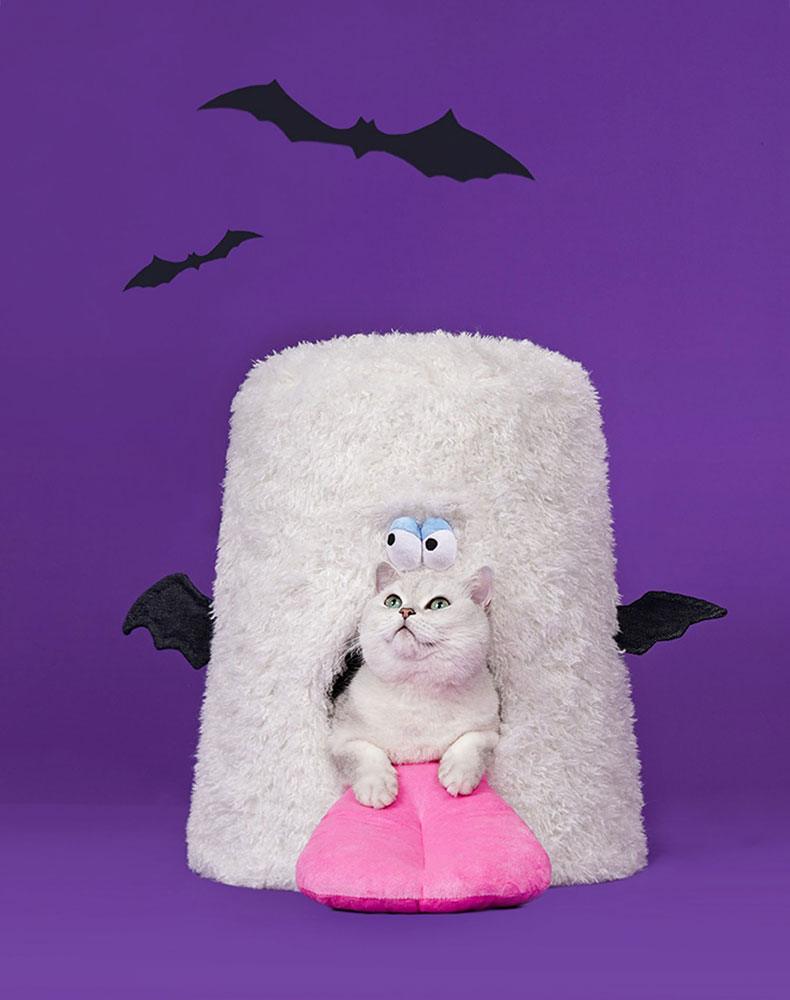 ZezeLife Ghost Stool Cat Cave Bed, view 5