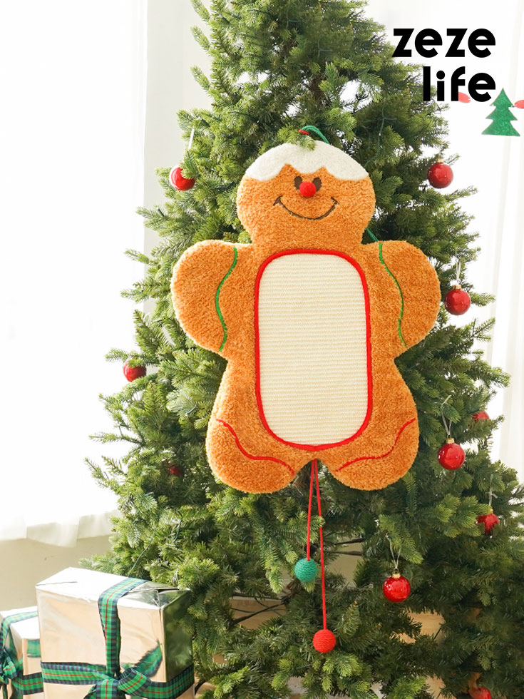 ZezeLife Gingerbread Man Cat Scratching Mat