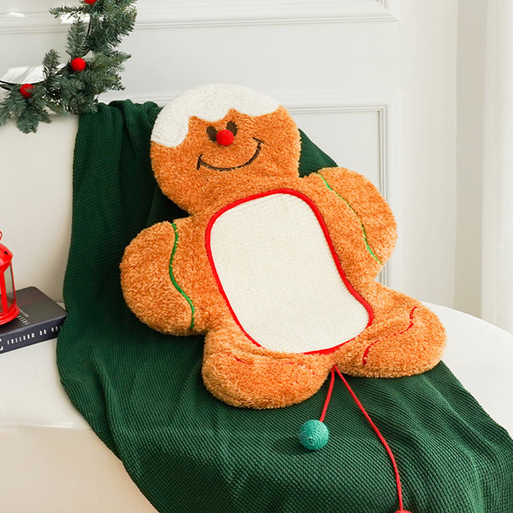 ZezeLife Gingerbread Man Cat Scratching Mat, view 3