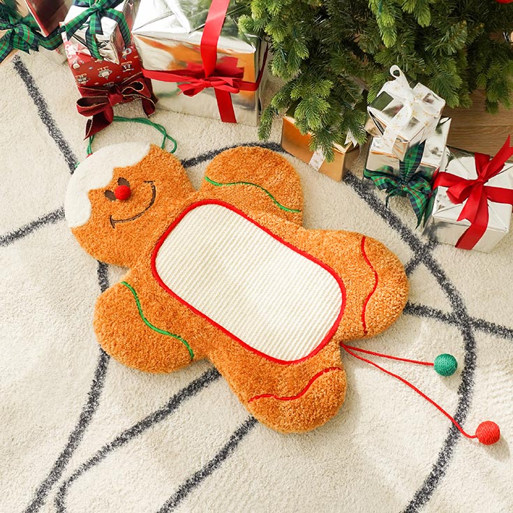 ZezeLife Gingerbread Man Cat Scratching Mat, view 6