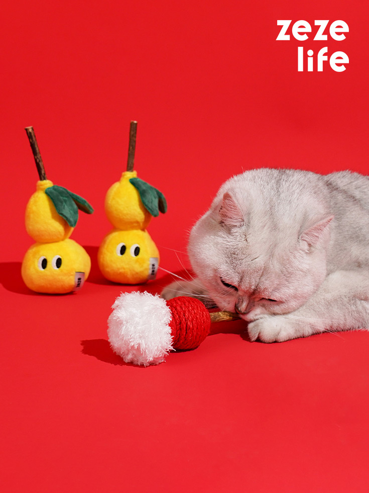 ZezeLife Gourd Tanghulu Silvervine Cat Toy Set