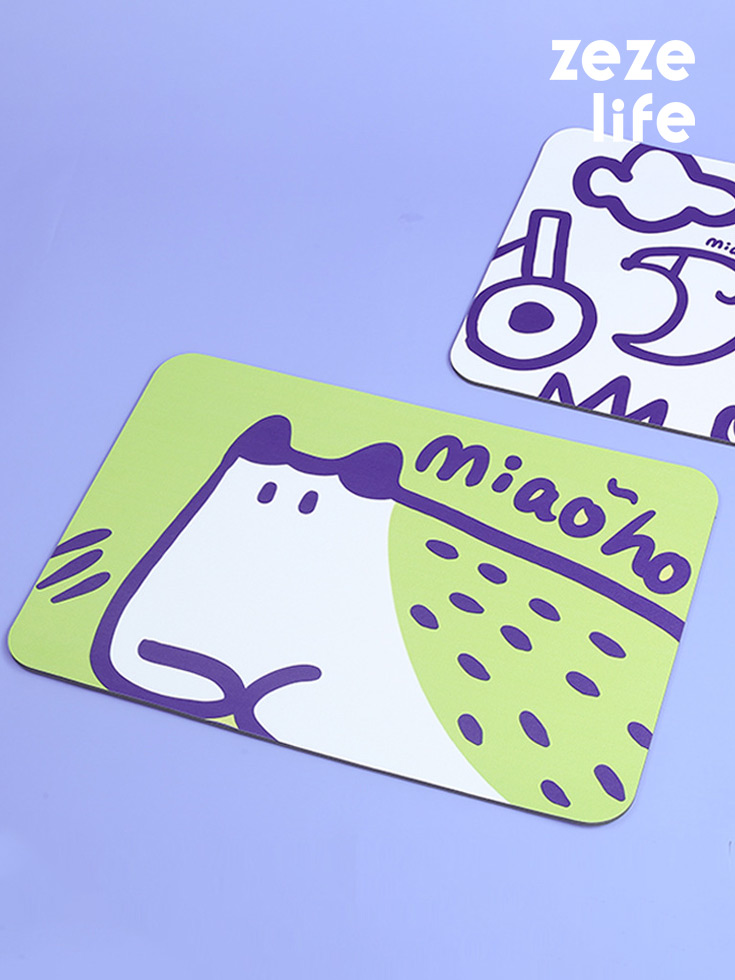 ZezeLife Graffiti Cat Food Mat, view 2