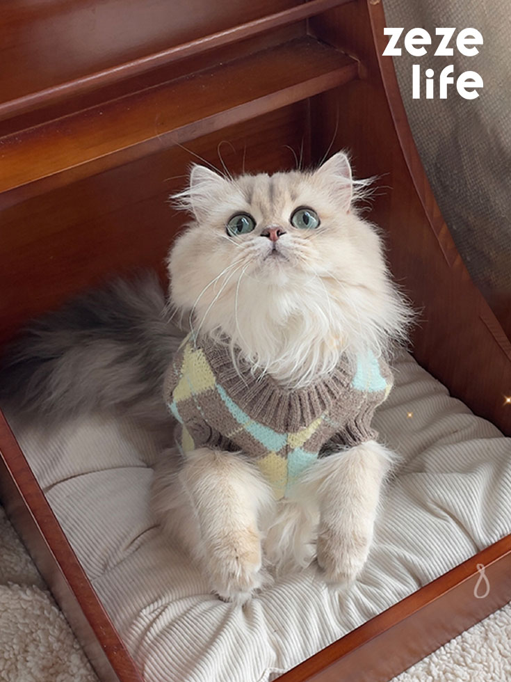 ZezeLife Gray Cat Sweater Vest
