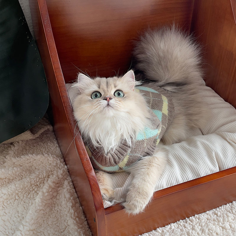 ZezeLife Gray Cat Sweater Vest, view 6