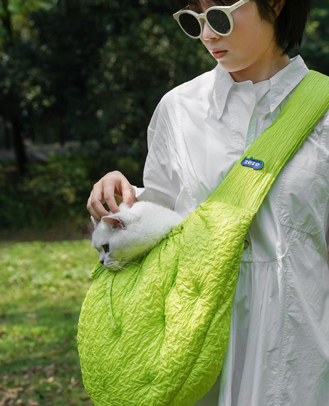 ZezeLife Green Embossed Cat Bag, view 6