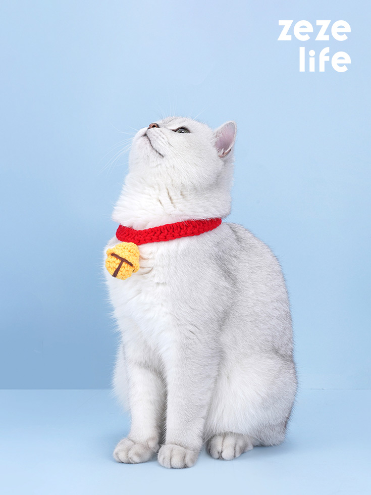 ZezeLife Handmade Bell Cat Collar, view 2