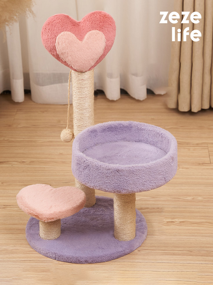 ZezeLife Heart Small Cat Tree, view 2