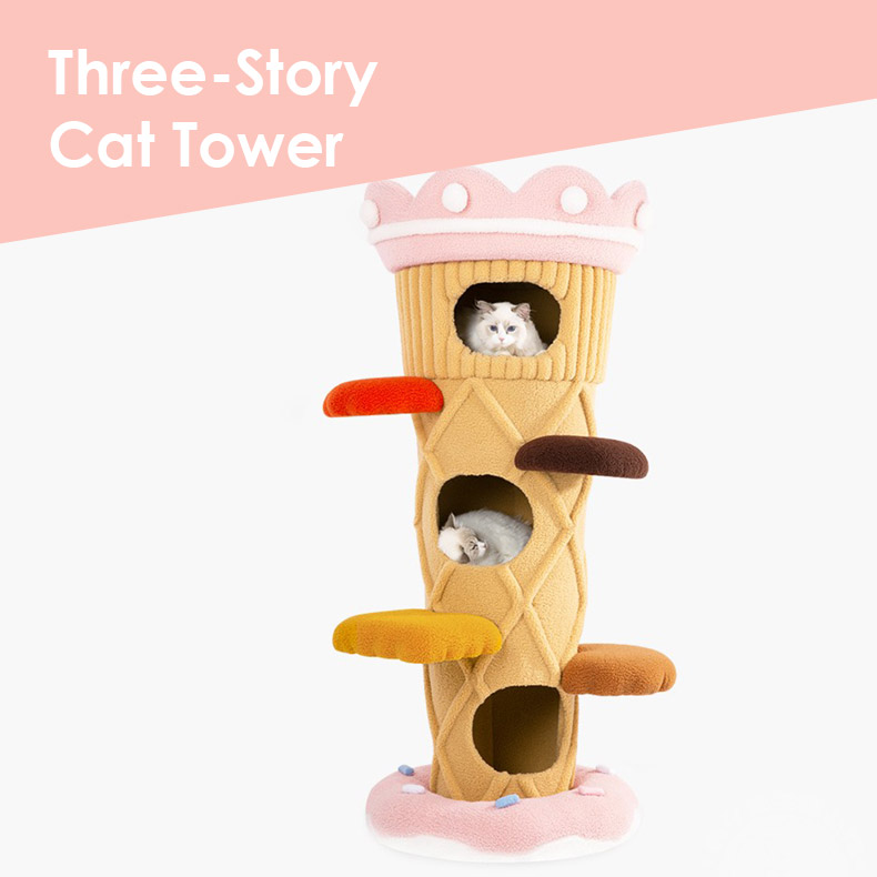 ZezeLife Ice Cream Cat Tree Tower, view 5