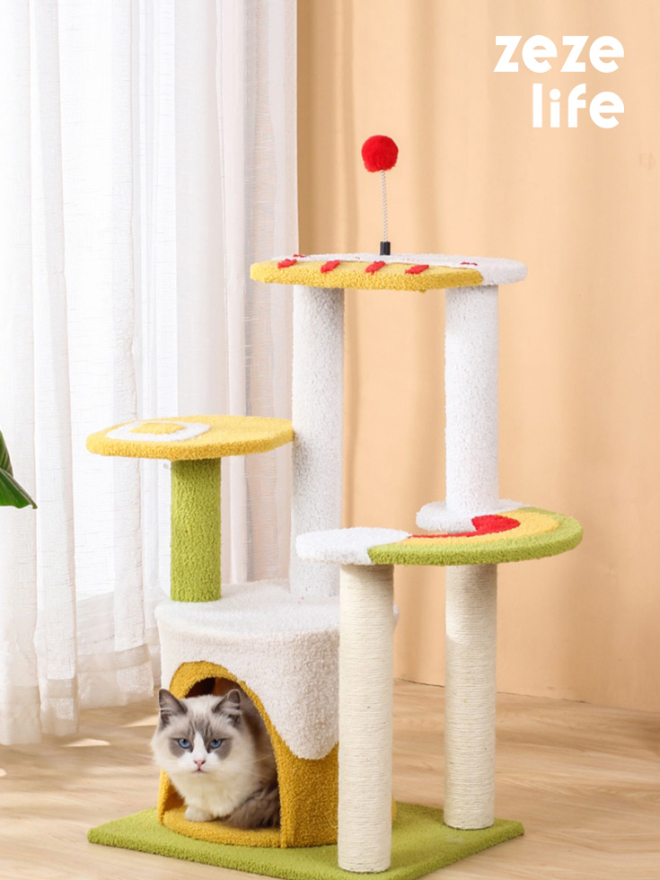 ZezeLife Ice Cream Cat Tree, view 2