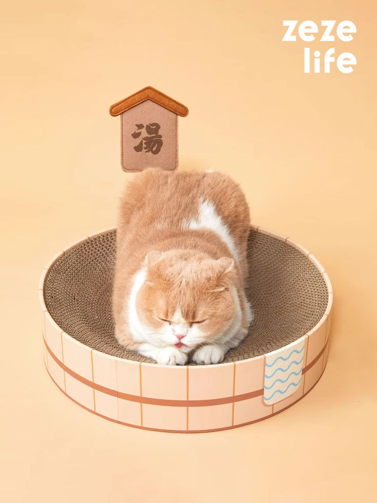 ZezeLife Japanese-Style Hot Springs Cat Scratcher Bed, view 2